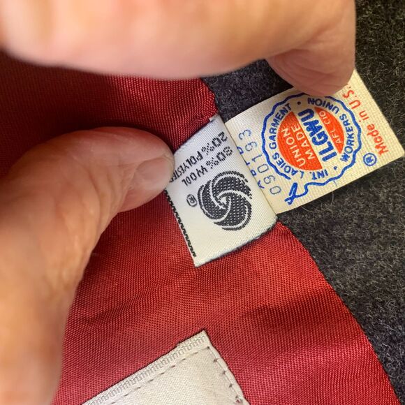 VTG Liz Clairborne Womens Dark Gray Wool Blazer Size 8 Trim - Picture 10 of 11